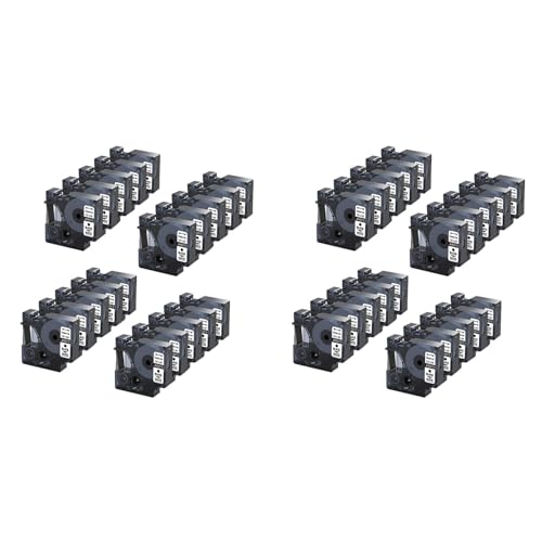 Rubans d'étiquettes 45013 compatibles LabelManager 160 210 280 noir sur blanc