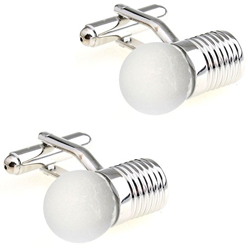 Preisvergleich Produktbild CIFIDET Lampe Leuchtmittel Manschettenknöpfe Fashion Herren Hemd Manschettenknöpfe mit Geschenk-Box
