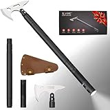 Car Emergency Kit, Hatchet, Axe with Rechargeable LED Flashlight & Window Breaker, Multifunctional 3-in-1 Survival Kits, Tactical Gear, Hatchets for Camping and Survival, for Men