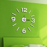 Home DCASA Dcasa Adhesivo Pared Relojes de Chimenea Decoración del hogar Unisex Adulto, Blanco (Blanco), única