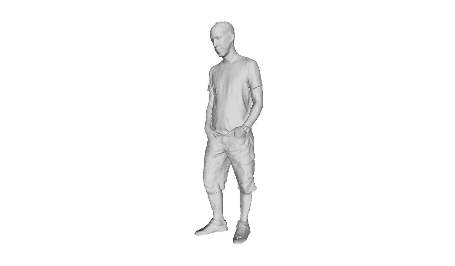 Printle T Homme 111-Male Man Standing Wearing Shorts Casual Clothes Figure Dioramas and Model Train Sets CHOOSE YOUR SCALE 9 41vbW+nF+4L. SL1500