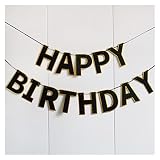 YAOYAOBAIHUO Holografisches, schillerndes Einhorn-Themen-Happy-Birthday-Banner for Aufhängen, Wimpelketten-Girlanden, kompatibel mit Kinder- und Erwachsenen-Geburtstagsdekorationen ( Color : Black )