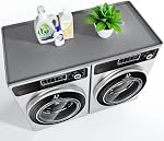 Lave-linge et housses de sécheuse pour le dessus 54" x 27.5" laveuse la laveuse en silicone Protecteur tapis en caoutchouc non-dérapant imperméable Couverture pour la cuisine de la salle de lavage, gris