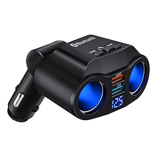 Volume Control Bluetooth FM Transmitter for Car,VIIMAKE Dual Cigarette Lighter 4.8A 2 USB Port Car Charger Music Player Stereo Adapter,Radio Receiver Support U-Disk,for iPhone,Samsung Galaxy,LG