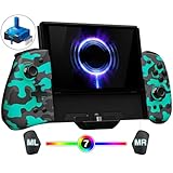 Picture of FUNLAB Switch Handheld Controller for Nintendo/OLED Joycons Customizable Switch Controller, Luminous Ergonomic Controls Camo, Switch Joypad Replacement with Adjustable Color, Turbo, Mapping