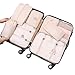 Packwürfel-Set, 8 Stück Reisegepäck-Organizer, Aufbewahrungstaschen, Koffer, Verpackungshüllen, Kleidung, Schuh, ordentlich, Tasche, Kulturartikel, Waschbeutel (Beige)