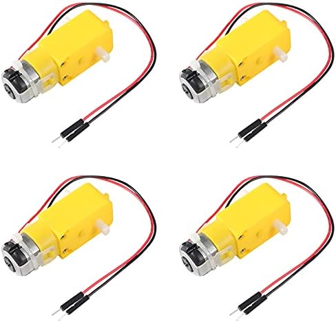 4 pcs TT Motor DC Gearbox Motor Dual Shaft 200RPM DC 3-6V Gear Motor for Arduino DIY Smart Car Robot