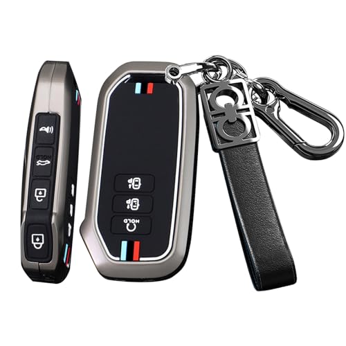 Coque de clé pour Kia EV6 K5 accessoire de protection boîtier 7 boutons avec porte-clé amovible