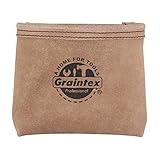 Graintex SS2190 Nail Pouch with Clip Beige Color Suede Leather for Constructors, Electricians,...