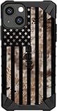 EGO TACTICAL UAG Urban Armor Gear case Compatible with iPhone 15 Pro [6.1' Screen] Limited Edition Printed in The USA Kryptek Nomad Camo Subdued US Flag Reversed