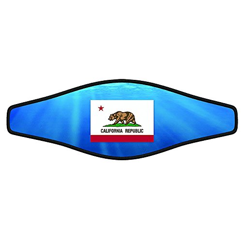 Innovative Scuba Mask Strap Wrapper (One Size, California State Flag)