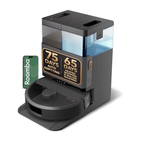 iRobot Roomba 505X Robot Vacuum & Mop Combo, 70x More Suction, Multifunction Dock, 75 Day Self-Emptying, Self-Cleaning & Hot Dry, Lifting Spinning Mop Pads, AI Obstacle Avoidance, Ideal for Pet Hair