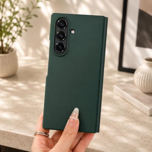 Image of amazon basics Slim Matte Hard PC Back Cover Case for Samsung Galaxy Z FOLD 8 Ultra with Integrated Hinge Protection and Smooth Anti-Fingerprint Finish (Midnight Green)