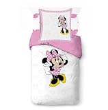 Jay Franco Minnie Mouse Disney Juego de Cama Infantil: Ropa de Cama Suave y acogedora para Decorar la habitación, Producto con Licencia Oficial, Blanco, Juego de 3 Piezas para Cama Individual