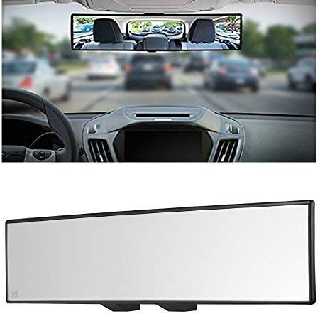 Car Rearview Mirrors,Yoolight Car Universal 12'' Interior Clip On Panoramic Rear View Mirror Wide Angle Rear View Mirror (12"L x 2.8" H)