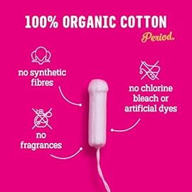 Flo - Organic Cotton Tampons for Women - 12 Pack (6 Super, 6 Super Plus) - Leak Proof - No Synthetic Fibers, Chlorine Bleach, Added Dyes - Bio-Plastic Applicator - Feminine Care - Vegan & Cruelty Free