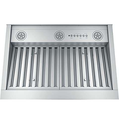 GE Profile Smart Range Hood Insert | 30 Inch Kitchen Exhaust Fan with 4 Speeds, Dimmable LED Lights | Wifi Connectivity & Smart Home Kitchen Essentials for Frequent Cooks | 610 CFM | Stainless Steel by GE - Used condition - US$486.22