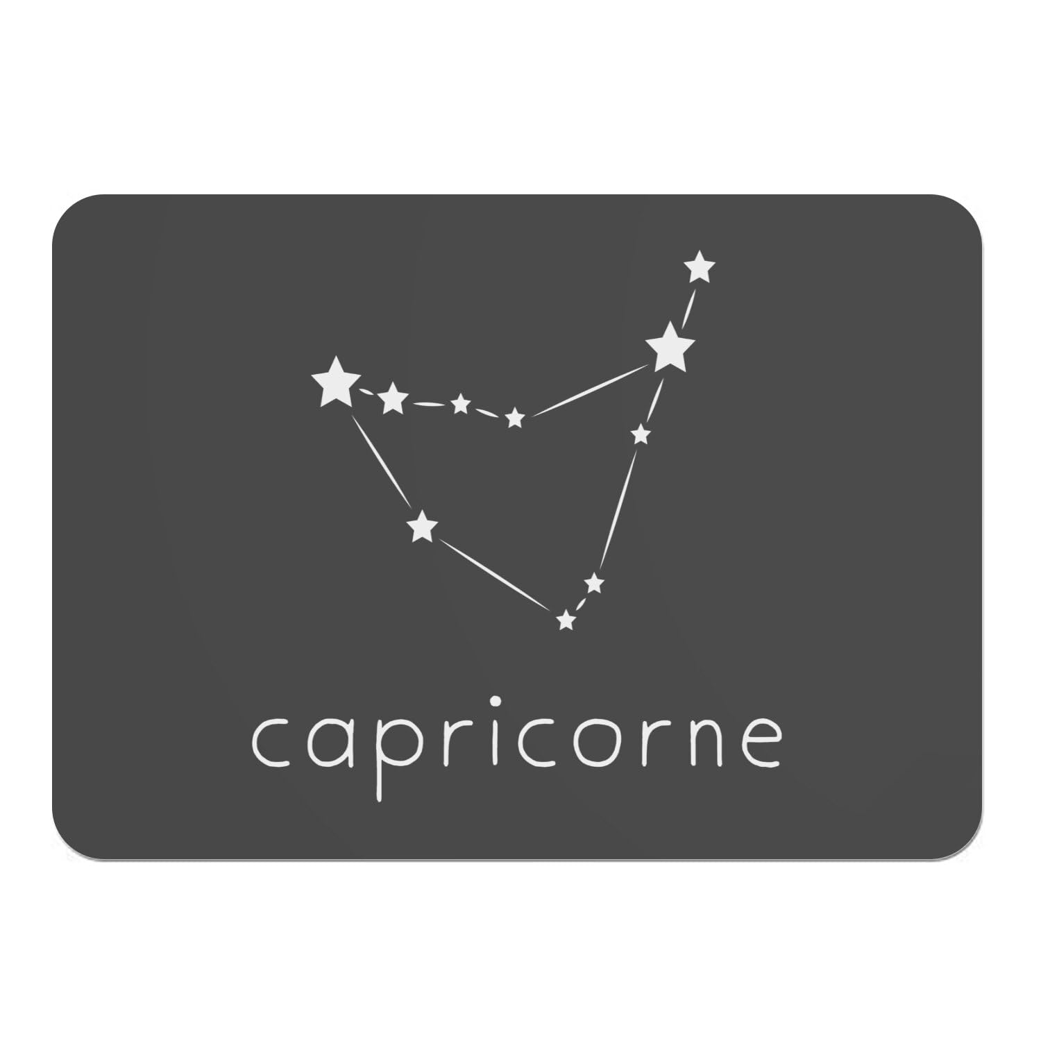 Napperon liège noir haut de gamme au motif constellation minimaliste Capricorne grand format
