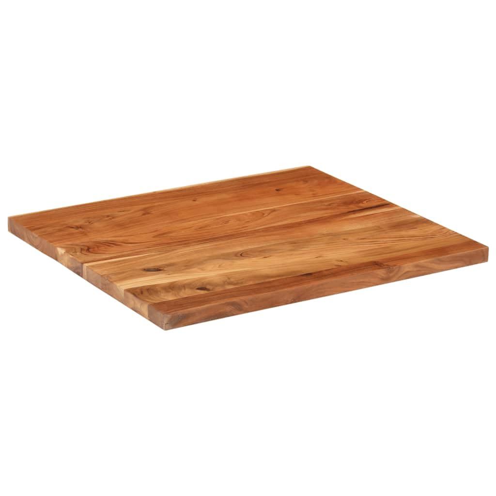 vidaXL Tischplatte, Holzplatte Rechteckig, Massivholzplatte für Bartisch Beistelltisch Esstisch, Ersatztischplatte, 90x80x2,5cm Akazienholz