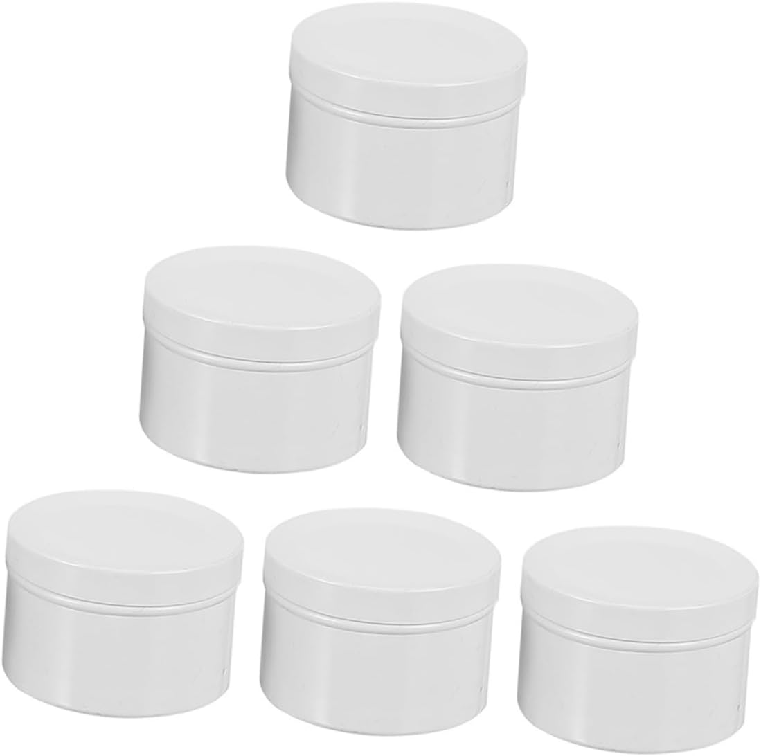 6pcs Aluminum DIY Candle Jars Ointment Containers with Practical Lid for Storing Eye Cream Balm and Essential Oils for Travel and Organizing Items