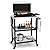 YITAHOME Outdoor Grill Table with Hooks and Side Handle, Movable Outdoor Prep Table for Pizza Oven and BBQ, Grill Cart Fit for Patio Garden Lawn Porch Kitchen, Sliver and Black