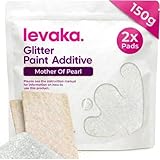 Levaka 150 Gramm Perlmutt Glitzer für deine Glitzer Tapete – 2 Polierpads Inklusive – Wandfarbe Kompatible mit Jeder Malerfarbe – Wand Glitzer für Außen- Innenwände und Holz