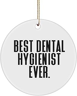 Surprise Dental Hygienist Gifts, Best Dental Hygienist Ever, Sarcastic Birthday Circle Ornament Gifts for Friends from Boss, Dental Hygienist Gift Ideas, Unique Dental Hygienist Gifts, Personalised