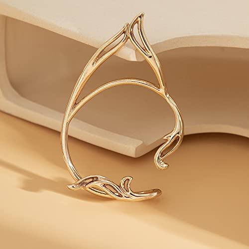 Missgrace Gold Elf Ear Cuffs Clip Earrings Wing Filigree Elf Ear Jewelry for Women Fairy Stud Earrings Elven Cuff Wrap Earrings for Halloween Wedding Prom by Missgrace - Used condition - Image 3