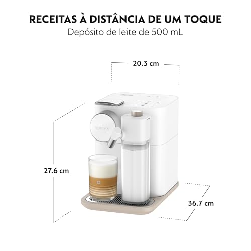 Miniatura 4 de De Longhi Nespresso Gran Lattissima En640.W, Cafetera Automática, Cafetera De Cápsulas Monodosis, Leche Espumada Automática, Presión 19 Bares, Cappuccino, Latte, 1400w, Blanco Fresco Vitalidad