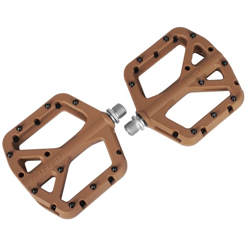 FIFTY-FIFTY Mountain Bike Pedals, Non-Slip MTB Nylon Composite, 9/16" Bicycle Pedals, Lightweight and Wide Flat Platform (Gum) - Thumbnail 6
