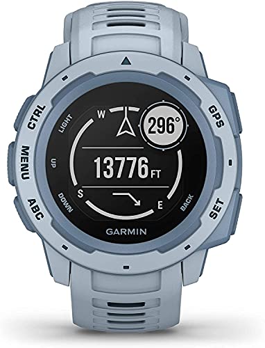 Garmin Instinct, Rugged Outdoor Watch With Gps, Features Glonass And Galileo, Heart Rate Monitoring And 3-Axis Compass, Sea Foam #TOP1