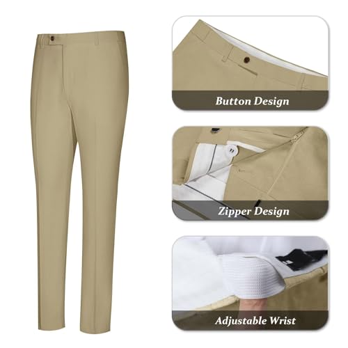 Image of Men's Linen Suit 2 Piece Slim Fit Summer Beach Wedding Prom Party | Breathable,Linen Blazer Suit Set,for Beach Weddings,Groom Wear,Prom and Outdoor Parties,Business Casual,Vacation Daily Wear