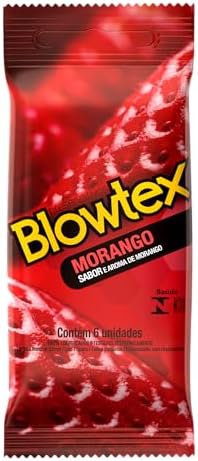 Blowtex Preservativo Morango Com 6 Unidades Vermelho