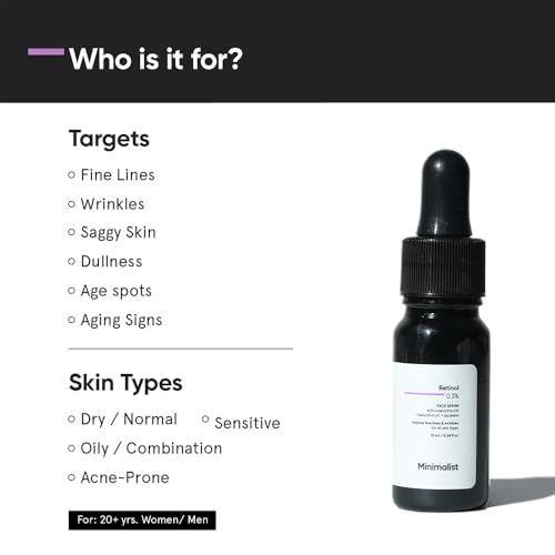 Image of Minimalist 0.3% Retinol Serum 10ml + 10% Advanced Vitamin C Serum 10ml | Anti-Aging, Brightening & Dark Spot Treatment Skincare Duo