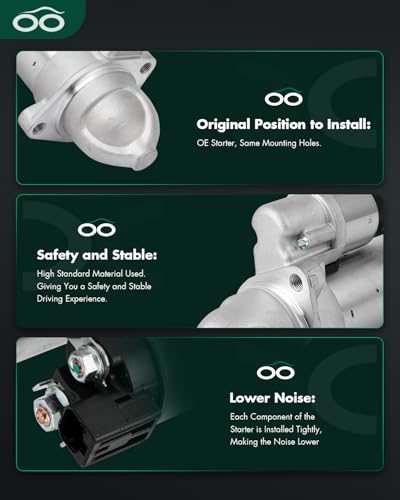 Image of SCITOO Starter Compatible for Hyundai for Elantra 2.0L 2007-2012,for Hyundai for Tiburon 2.0L 2007-2008,for Kia for Soul 2.0L 2010-2011 Engine Starter Motor 34033