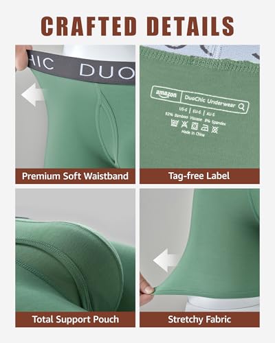 Men’s Underwear Boxer Briefs 7-Pack Breathable and Soft with Moisture-Wicking and Supportive Pouch4