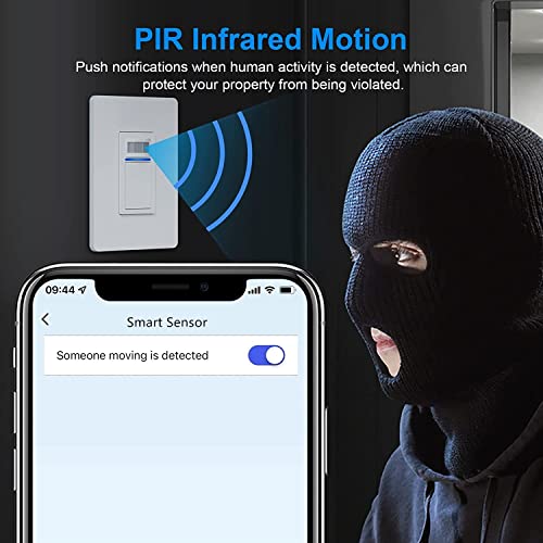 Nexete KS-602 Smart Wi-Fi Motion Sensor Light Switch,Motion Detector Pir Infrared Motion thumb #3