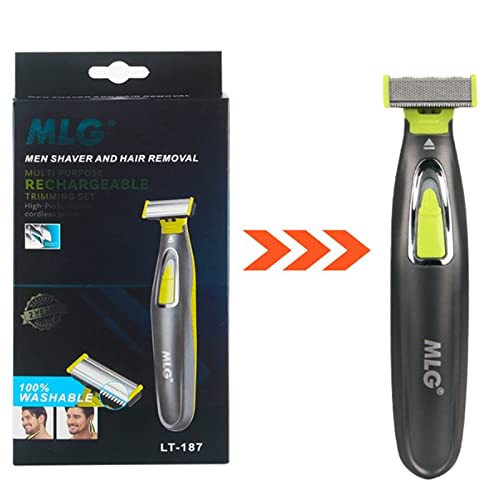 Yemirth Electric Razor,Electric Beard Trimmer Usb Charging Low Noise Double Sided Teeth Washable Men Beard Trimming Tool For Home Travel #TOP4