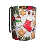 Xiso Ver Auto-Mülleimer mit weihnachtlichem Lebkuchenmotiv, auslaufsicher, zum Aufhängen, faltbar...