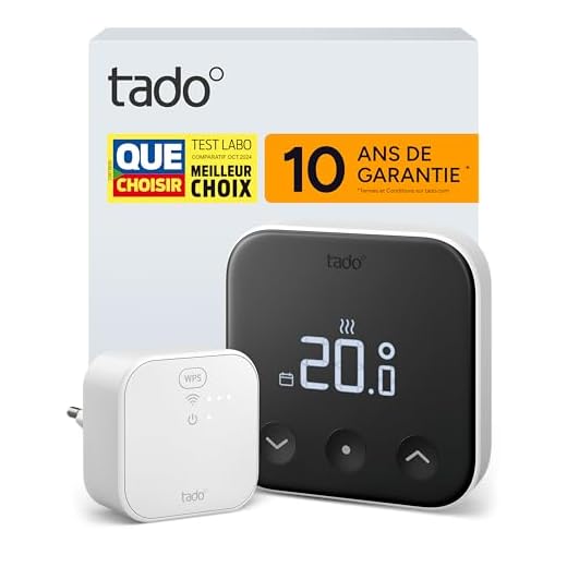 tado° Smart Thermostat X, kit de démarrage, thermostat câblé et Bridge X, commande via une application et une enceinte connectée (Alexa, Siri, Google Assistant), pas compatible avec tado° V3+