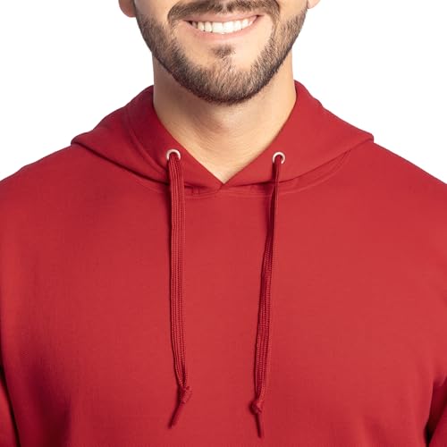 Image of Fruit of the Loom Men's Eversoft Fleece Pullover Hooded Sweatshirt, Moisture Wicking & Breathable