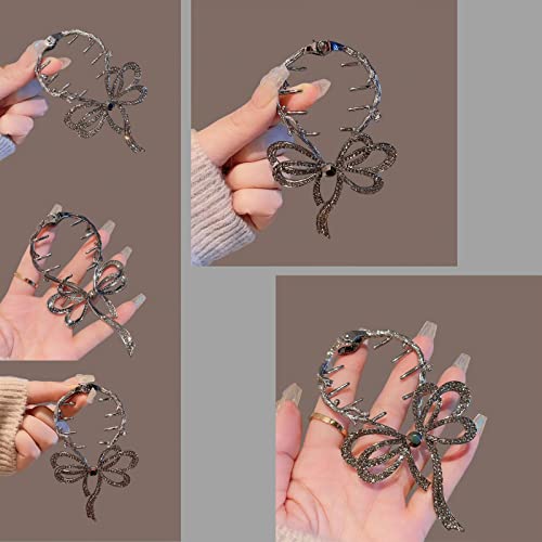 Ypkia 2 fermagli per capelli con strass, in