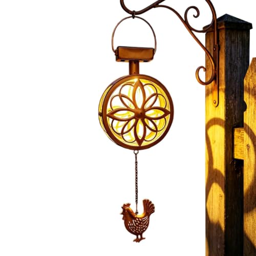 Iluminación exterior con pollo y flores LED para decoración de terrazas porches y caminos