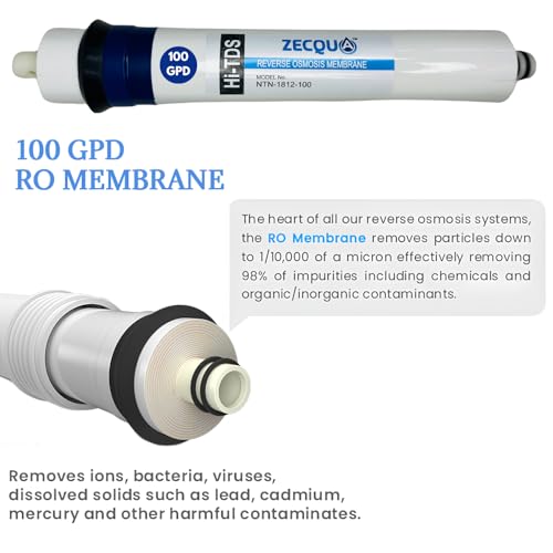 Image of RO Membrane 100 GPD Original,Works Till 2000 TDS, with Anti Bacterial tecnology,Compatible with All RO /UV /UF Water purifiers, ro Membrane 100 GPD Original