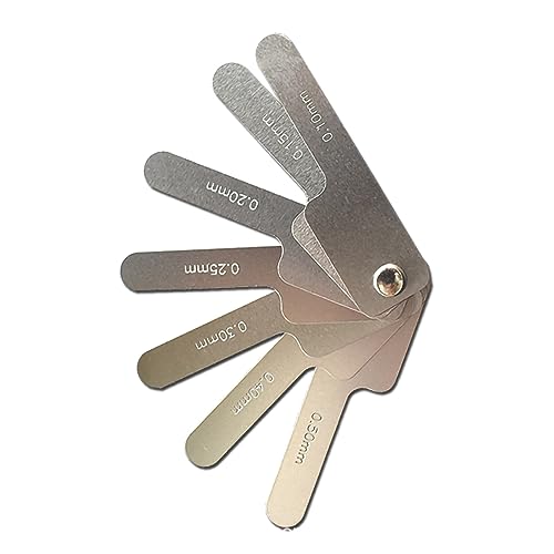 Spessimetro Dentale, Spessimetro a 7 Lame in Acciaio Inossidabile, Mesura Dentale in Acciaio Inossidabile Strumento per Misurare Lo Spazio Metrico Dei Denti