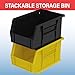 Akro-Mils 30237 AkroBins Plastic Storage Bins, Space-Saving Stackable Bins for Garage, Pantry, Craft Organization, 9