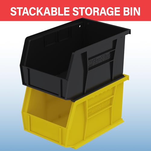 Akro-Mils 30237 AkroBins Plastic Storage Bins, Space-Saving Stackable Bins for Garage, Pantry, Craft Organization, 9" x 6" x 5", Clear, 12-Pack by Akro-Mils - Image 3