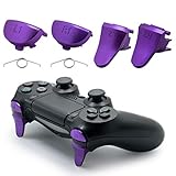 TOMSIN Ersatz-Auslöser für PS4 Pro/PS4 Slim Controller, Aluminium-Metall L1 R1 L2 R2 Trigger-Tasten für PS4 Controller Gen 2 (lila)