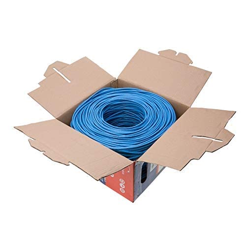 Cables Direct Online 1000Ft Cat6 Solid Cable 550Mhz Ethernet Lan Utp 23Awg Rj45 Network Wire Bulk (Blue) #TOP3