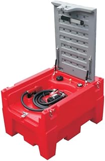 Portable Diesel Tank, 60 Gallon Capacity Portable Fuel Tank, 12V Electric Transfer Pump and 13.1ft Rubber Hose, 20 GPM High Flow Rate for Easy Fuel Transportation, Red